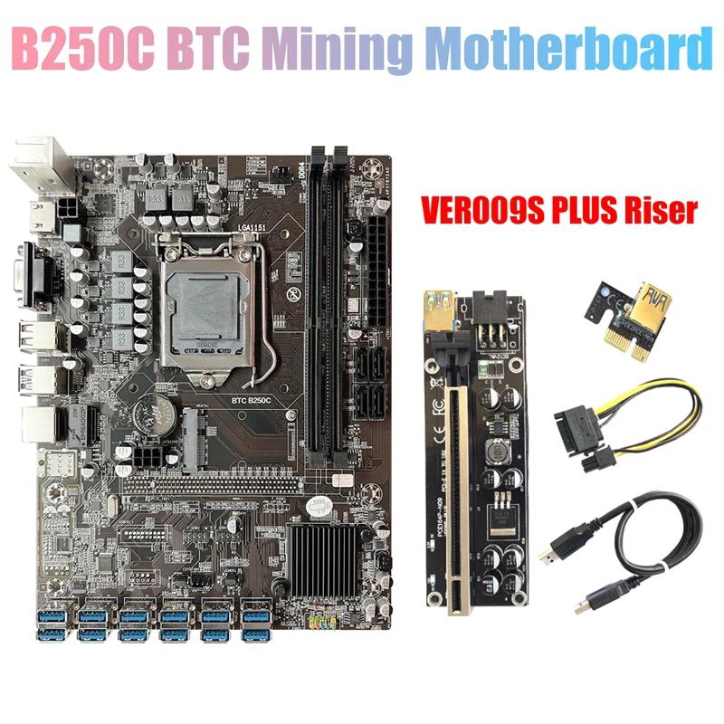B250C BTC ̴   + 009S Plus  12XPCIE-USB3.0 GPU  LGA1151  DDR4 RAM ũž  